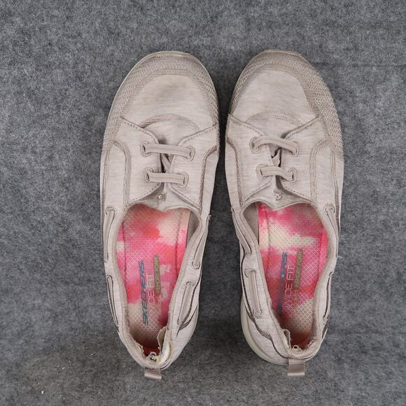 Skechers Shoes Womens 9 Casual Slip On Loafer Sneaker Wide Fit Memory Foam Comfy - Picture 6 of 14